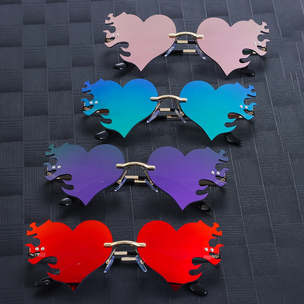 🔥 HeartBlaze – Die Herz-Flammen-Brille für einen feurigen Look